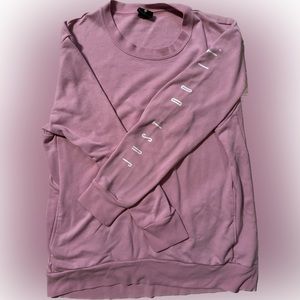 NIKE DRI FIT WOMENS PINK CREW SWEATER